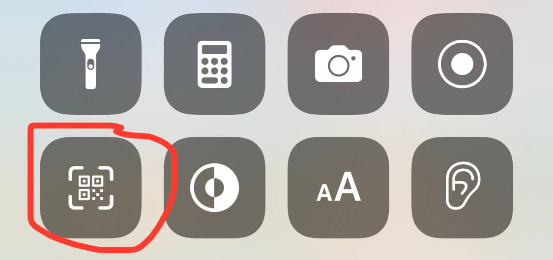 QR Code scanner in Control Center