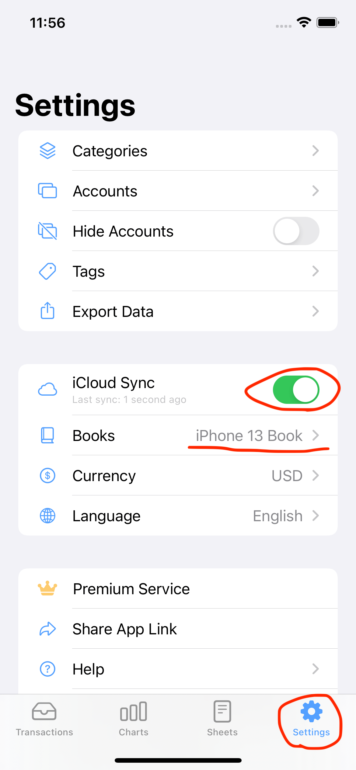 ICloud Sync